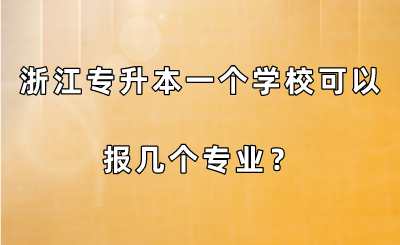 浙江專升本一個學(xué)?？梢詧?bào)幾個專業(yè)？.png